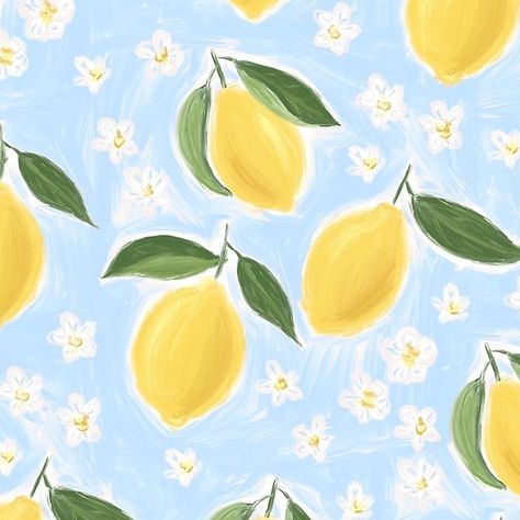 Painting Vans, Calculator Painting, Lemons Painting, Lemon Wallpaper, Novelty Wallpaper, Lemon Drawing, Painting Beginners, Fruit Prints, Lemon Watercolor