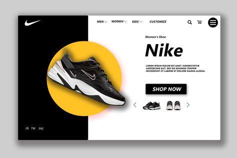 Nike Presentation Design, Clothing Banner Design, Shoes Banner, Nike Web, App Interface Design, Creative Advertising Design, Corporate Presentation, App Interface, Web Templates