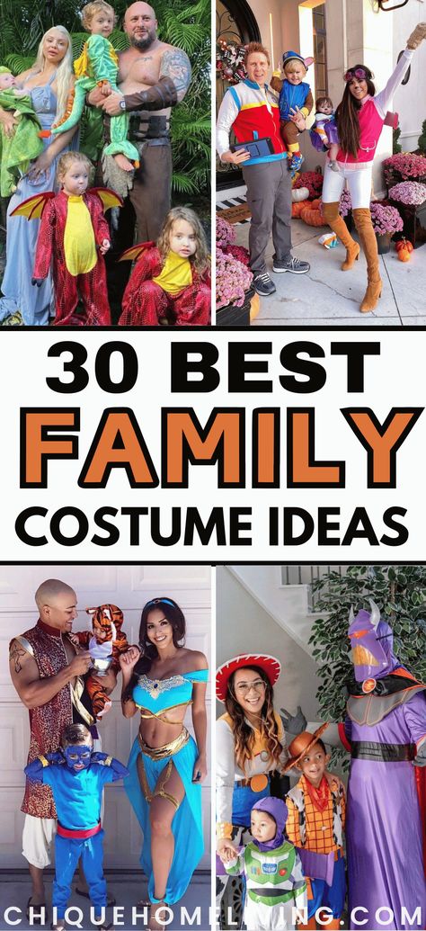 ooking for creative and fun costume ideas for the whole family? 🎃 Here are 34 genius family costume ideas that everyone will love! Whether you're into matching outfits, classic themes, or something quirky and unique, these ideas will inspire you to create a memorable and coordinated look for your next event.  #FamilyCostumes #HalloweenIdeas #GroupCostumes #CreativeFamily #CostumeInspiration Halloween Costumes For The Family, Amazing Family Halloween Costumes, Xmen Costumes Family, Family Of 5 Superhero Costumes, Halloween Costume Ideas For Families, Family Dress Up Ideas Costumes, Three People Family Halloween Costumes, Fun Family Costumes Ideas, Family Of Five Costume Ideas