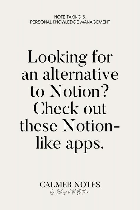 Notion Alternative, Note Taking Apps, Notion College Application, Apps Like Notion, Apps Similar To Notion, Notes App Aesthetic, How To Use Notion For Students, Notion App Template Student, Apple Notes App