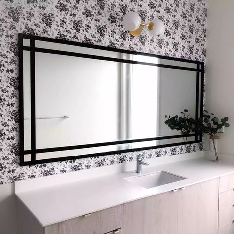 20 DIY Mirror Frame Ideas to Inspire Your Next Project Diy Mirror Frame Bathroom, Bathroom Mirror Makeover, Bathroom Mirrors Diy, Mirror Frame Diy, Bathroom Mirror Frame, Mirror Makeover, Diy Mirror, Bathroom Renos, Happy Home