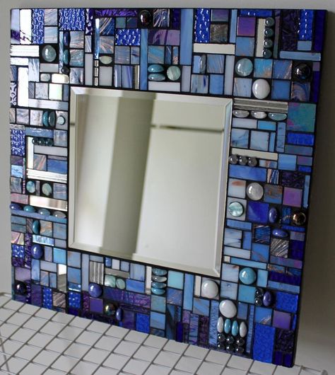 mirror mosaic  | Best 25+ Mosaic mirrors ideas on Pinterest Mirror Mosaic Wall Art, Mirror Mosaic Wall, Glass Mosaic Mirror, Mosaic Mirror Frame, Mosaic Mirrors, Stained Glass Mirror, L'art Du Vitrail, Mosaic Inspiration, Mosaic Frame