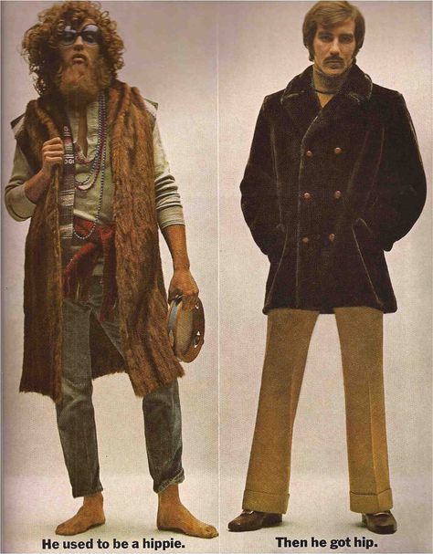 He used to be a hippie. The he got hip. GQ September 1969 Hippie Fashion Men, 70s Men Fashion, 60s Mens Fashion, 1970s Mens Fashion, 70s Fashion Hippie, 70s Fashion Men, 70s Mens Fashion, 60s Men, Hippie Men