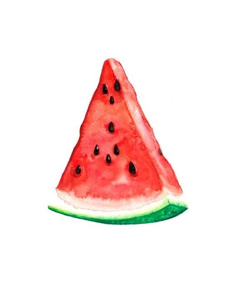 Watermelon Watercolor, Watermelon Illustration, Watermelon Gift, Watermelon Painting, Watercolor Watermelon, Watermelon Art, Juicy Watermelon, Watercolor Food, Watercolor Fruit