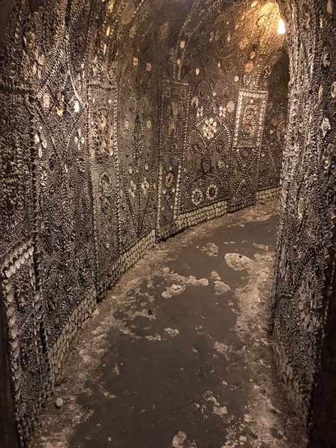 Margate Shell Grotto, Shell Grotto Margate, House Manderly, Shell Grotto, Shell Furniture, Grotto Design, Shell House, Shell Chandelier, European Destinations