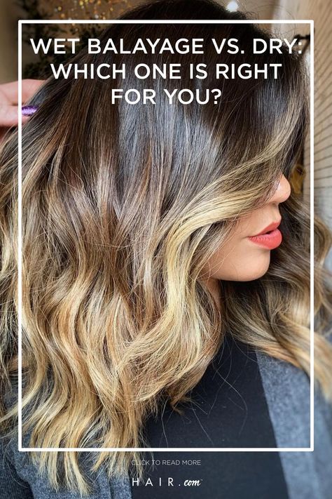 Ever wondered what the difference between a wet balayage and a dry one was? Well, now you can find out. Wet Balayage, Diy Wet Balayage, V Balayage Technique, Diy Balayage At Home Step By Step, Wet Balayage Technique, Quick Balayage Technique, Wet Balayage Blonde, How To Balyage Long Hair At Home, Diy Balayage At Home