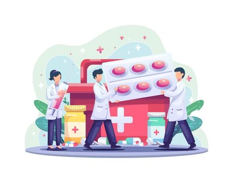 Health Day Illustration, Blood Donation Day, Pharmacy Art, Medicine Illustration, Health Medicine, Pharmacy Design, Day Illustration, World Health Day, Flat Vector Illustration