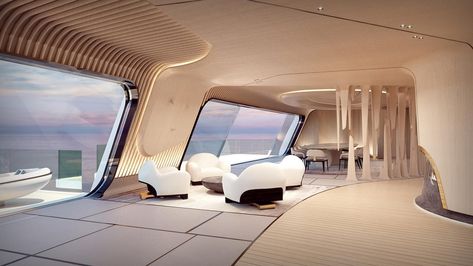 Sketchup Warehouse, Futuristic Interior Design, Luxury Yacht Interior, Yacht Interior Design, Spaceship Interior, Futuristic Home, Yacht Interior, Futuristic Interior, Yacht Design