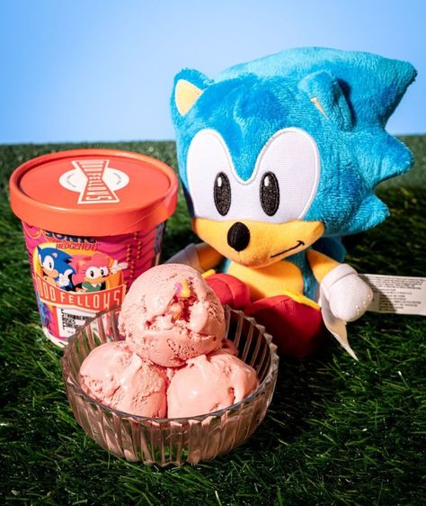 Sonic Ice Cream, Guava Ice Cream, Sonic Tails Knuckles, Sonic And Friends, Unique Ice Cream Flavors, Blue Velvet Cakes, Sonic Ice, Rose Ice Cream, Sonic Tails