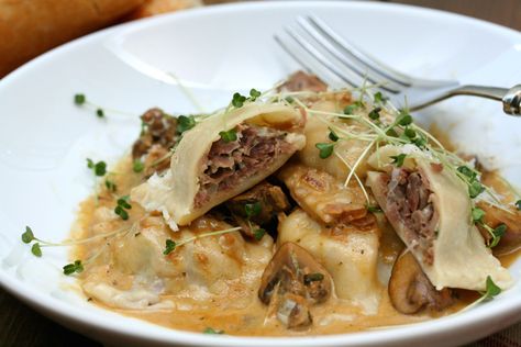 Homemade Duck Confit Ravioli Recipe | Dash of Savory Ravioli Fillings, Ravioli Filling, Homemade Ravioli, Duck Confit, Ravioli Recipe, Cheese Ravioli, Pasta Fatta In Casa, Homemade Pasta, Creamed Mushrooms