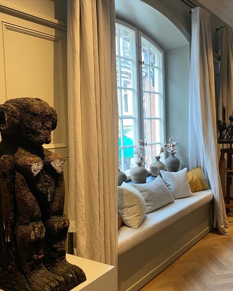 Interior Designer | Visiting Ett Hem in Stockholm was a delightful experience, as it embodies values I cherish as an interior designer consciousness… | Instagram Ett Hem Stockholm, Window Seat, Dining Room, Interior Design, Design