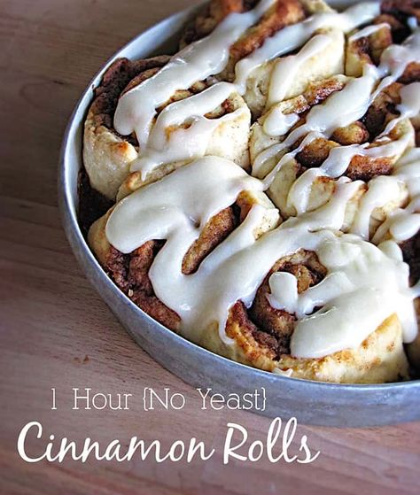 Quick & Easy No Yeast Cinnamon Rolls | Creme De La Crumb Rolls No Yeast, Yeast Cinnamon Rolls, No Yeast Cinnamon Rolls, Quick Cinnamon Rolls, Cinnamon Rolls Easy, Yeast Rolls, Cinnamon Rolls Homemade, Easy Cinnamon, Cinnamon Rolls Recipe