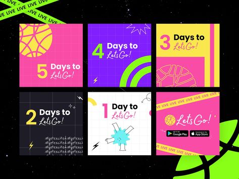 Countdown Social Media Posts by XRii on Dribbble Countdown Graphic Design Inspiration, Countdown Social Media, Countdown Instagram, Countdown Instagram Story Ideas, Countdown Design, Event Countdown, Instagram Layout, Marketing Design, Post Design