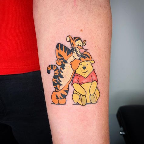 Pooh Tattoo Ideas, Winnie The Pooh Tattoo Ideas, Pooh Bear Tattoo, Bike Tattoo Ideas, Tiger Butterfly Tattoo, Winnie The Pooh Tattoo, Groot Tattoo, Pooh Tattoo, Winnie The Pooh Tattoos