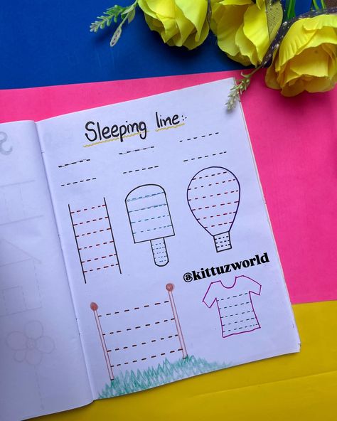 Pre writing practice notebook 📒 👉I am share with pre writing practice worksheet ideas 💡. Basic Patterns To Teach Your Kid Before Writing ABC Very useful & Mandatory patterns 👍 ❣️follow @kittu_zworld for more ideas 💡 #writing #earlywriting #earlywritingskills #prescholars #montessori #toddlers #toddler #homeschooling #preschooling #stagesofearlywriting #learning #priwritingstrokes #basicpatternofwriting #montessori #educationalvideos Learning Patterns Preschool, Preschool Notebook Activities, Notebook Activities For Preschoolers, Learning Journal Preschool, Pre Schooler Activities Ideas, Preschool Journal Ideas, Toddler Journal, Writing Practice Preschool, Prewriting Worksheets