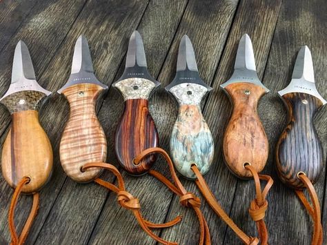 Oyster Roast, Oyster Knife, Knife Handle, Maple Burl, Spalted Maple, Bourbon Barrel, Knife Handles, Magnetic Knife Strip, Chicken Parmesan