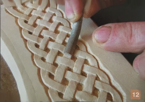 Carving the Celtic Knot | Carving Magazine Celtic Wood Carving Patterns, Celtic Knot Carving, Celtic Knot Wood Carving, Celtic Carving, Celtic Wood Carving, Wood Carving Bowl, Carving Tutorial, Wood Carving Designs Pattern, Wood Carving Art Design