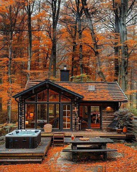 Pacific Northwest Exterior, Terrace Decor, Cottage Cabin, Deco Boheme, Stone Cottage, Dream House Rooms, Cabins And Cottages, Cabin Homes, Cabins In The Woods