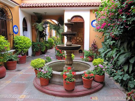 Spanish+Courtyards | Recent Photos The Commons Getty Collection Galleries World Map App ... Spanish Colonial Courtyard, Colonial Courtyard, Oaxaca City Mexico, Spanish Home Decor, Hacienda Style Homes, Oaxaca City, Mexico House, Decoration Shabby, Spanish Style Home