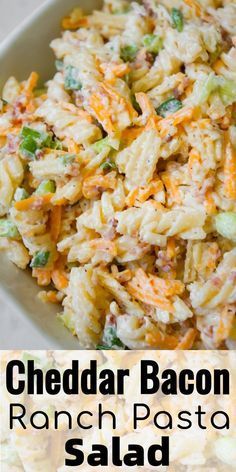 Cheddar Bacon Ranch Pasta, Creamy Pasta Salad, Cold Side Dishes, Summer Pasta Salad Recipes, Bacon Ranch Pasta, Bacon Ranch Pasta Salad, Creamy Pasta Salads, Resep Pasta, Cold Pasta Salad Recipes