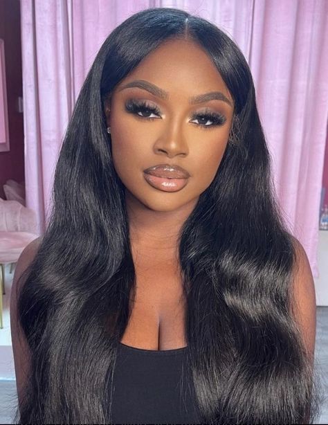 Makeup On Dark Skin Women, Glam Makeup Black Women, Imvu Heads, Senior Makeup, Perfect Features, Flawless Face Makeup, Birthday Makeup Looks, Natural Glam Makeup, Makeup Black Women