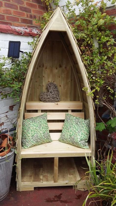 Boat Shaped/gothic Single Seat Garden Bench/arbour-delivered Fullyassembled - Etsy UK Pallet Hutch, Garden Arbour, Sliver Ring, Garden Seat, Single Seater, Treated Timber, Garnet Crystal, Garden In The Woods, Garden Seating