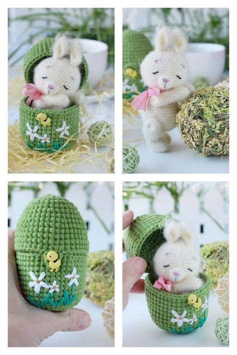 Amigurumi Easter Bunnies Free Pattern Free Crochet Bunny, Easter Crochet Patterns Free, Amigurumi Easter, Handmade Baby Toys, Crochet Easter, Crochet Bunny Pattern, Easter Crochet Patterns, Amigurumi Bunny, Crochet Rabbit