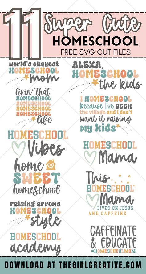 Homeschool Mom Svg Free, Homeschool Svg Free, Homeschool Mascot Ideas, Homeschool Mom Svg, Homeschool Logo Ideas, Homeschool T Shirts, Free Tshirt Svg Files For Cricut, Homeschool Mom Shirts, Homeschool Cricut Ideas