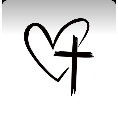 Cross And Heart Tattoos For Women, Cross And Heart Tattoo, Cross Heart Tattoos, Faith Tattoo Designs, Cross Tattoo On Wrist, Thumb Tattoos, Dtf Designs, Cross Tattoos For Women, Faith Tattoo