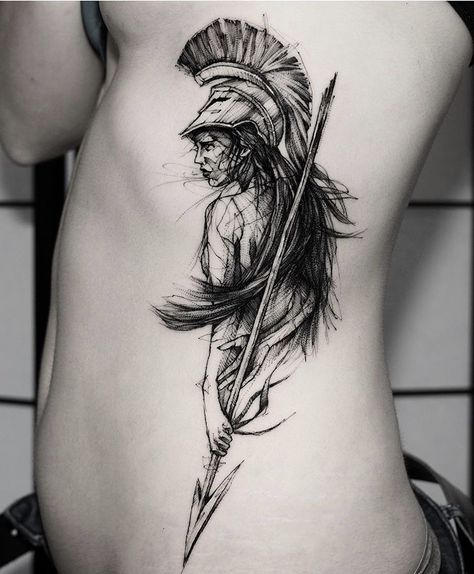 Greek Goddess Tattoo, Artemis Tattoo, Thigh Piece Tattoos, Athena Tattoo, Female Warrior Tattoo, Gladiator Tattoo, Valkyrie Tattoo, Spartan Tattoo, Greek Mythology Tattoos