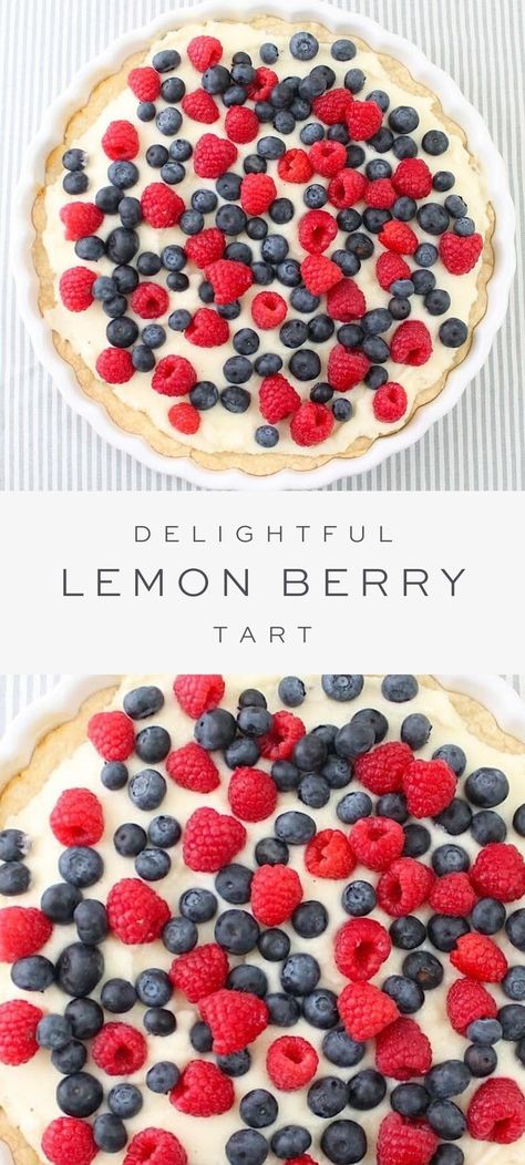 Sugar Cookie Fruit Tart, Rethink Your Drink, Pizza Fruit, Easy Tart Recipes, Fruit Tart Recipe, Sugar Cookie Crust, Berry Tart, Lemon Dessert Recipes, Sweet Recipes Desserts