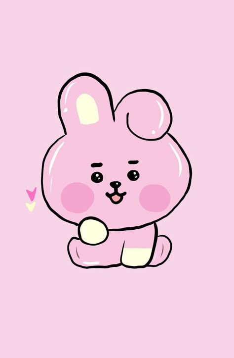 Kawaii Watch Wallpaper, Cooky Bt21 Drawing, Bts21 Wallpaper, Cooky Bt21 Aesthetic, Kooky Bt21, Bt21 Kookie Cute, Bts Pink Aesthetic, Cooky Bt21, Logo Online Shop