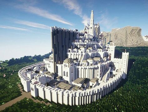 Minecr4ft_biome lord of the rings build Lord Of The Rings Buildings, Lord Of The Rings Minecraft Builds, Minecraft Lord Of The Rings Builds, Minecraft Lord Of The Rings, Lotr Minecraft, Lord Of The Rings Minecraft, Aesthetic Minecraft Builds, Aesthetic Minecraft, Minas Tirith