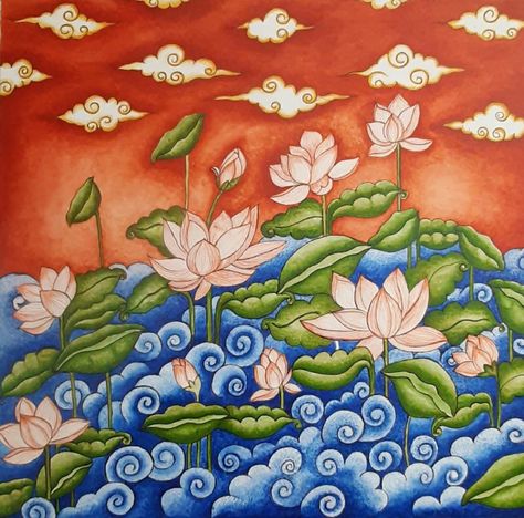 Outdoor Painting Ideas, Indian Mural, Ancient Indian Paintings, Kerala Mural Art, Royal Interior, Hindu Puja, 30 Day Art Challenge, Pichwai Art, Kerala Home