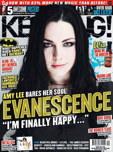 evanescence in kerrang Kerrang Magazine, 2000s Magazines, Amy Lee Evanescence, Finally Happy, Vintage Poster Design, Music Poster Design, Amy Lee, Evanescence, Collage Poster