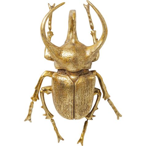 Wall Decoration Atlas Beetle Gold - KARE Design Atlas Beetle, Golden Beetle, Antler Wall Decor, Bug Wall, Pendulum Wall Clock, French Style Furniture, Bird Wall Decor, Urban Living, Flower Wall Decor