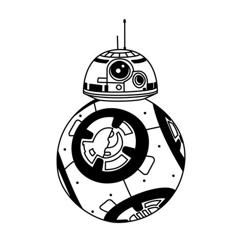 Bb 8 Tattoo, Star Wars Tattoo Stencil, Bb8 Tattoo, R2d2 Tattoo, Tattoo Pics, Disney Fits, Traditional Tattoo Inspiration, Star Wars Bb8, Marvel Tattoos