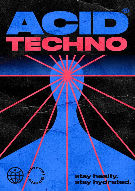 Techno Poster, Music Graphic Design, Acid House Rave, Techno Art, Art Techno, Rave Art, Techno Style, Berlin Techno, Techno Festival