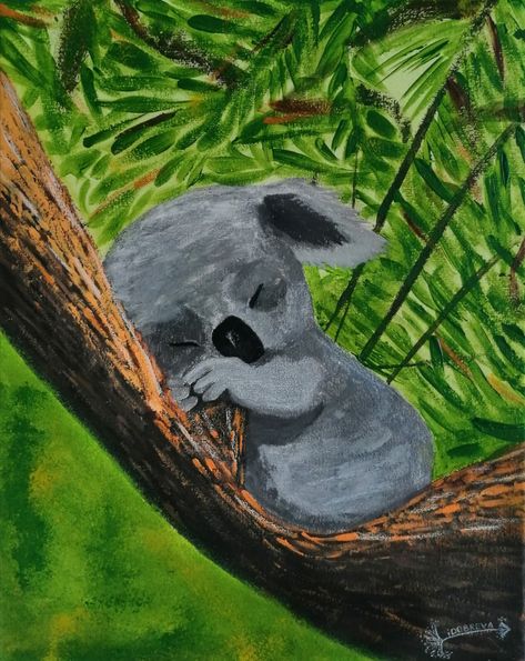 Koala Painting Acrylics, Koala Painting, Sand Dollar Painting, Dollar Painting, Painted Animals, Wooden Slices, Artistic Inspiration, Sand Dollar, Animal Paintings