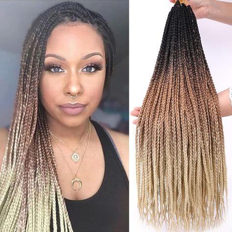 Box Braids Color, Knotless Crochet, Crochet Straight Hair, Ombre Dark Roots, Goddess Box Braids Crochet Hair, Goddess Knotless, Goddess Box Braids, Box Braids Crochet, Kanekalon Braiding Hair