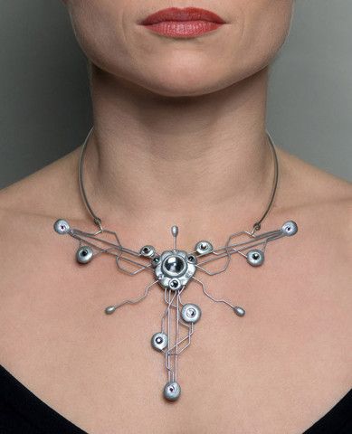 Jewellery – Cyberdog Sci Fi Necklace, Sci Fi Accessories, Bionic Jewelry, Wire Clothing, Cyberpunk Jewelry, Cyberpunk Accessories, Sci Fi Jewelry, Futuristic Jewelry, Glam Punk