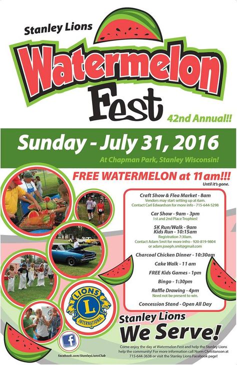 Watermelon Car, Watermelon Festival, Car Shows, Festival Posters, July 31, Car Show, Flea Market, Pops Cereal Box, Wisconsin