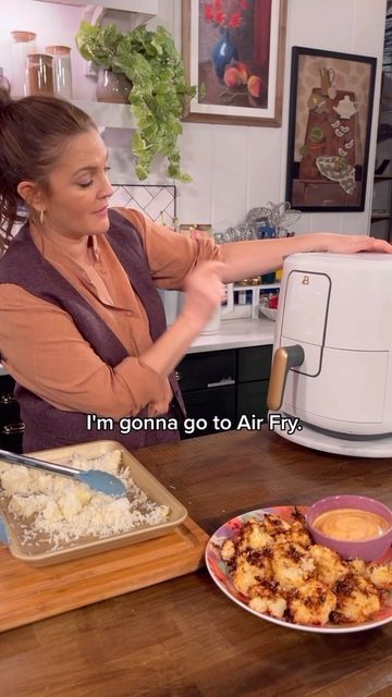 Beautiful Air Fryer Recipes, Drew Barrymore Air Fryer Recipes, Drew Barrymore Air Fryer, Beautiful Air Fryer, Walmart Groceries, Beautiful By Drew Barrymore, 50 Challenge, Deep Fryer Recipes, Coconut Cauliflower