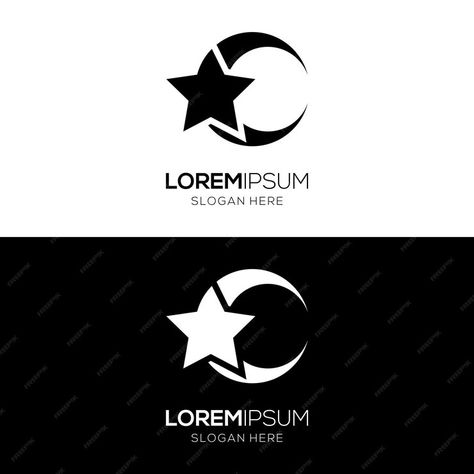 Premium Vector | An elegant and simple logo design template for a crescent and star Simple Logo Design, Simple Logo, Logo Design Template, Design Template, Premium Vector, Crescent, Graphic Resources, Logo Design, ? Logo