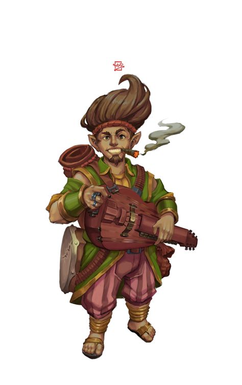 Dnd Gnome Character Design, Dnd Halfling, Gnome Dnd, Dnd Bard, Sci Fi Character Art, Michael Angelo, Dnd Stories, Pathfinder Character, Dnd Races