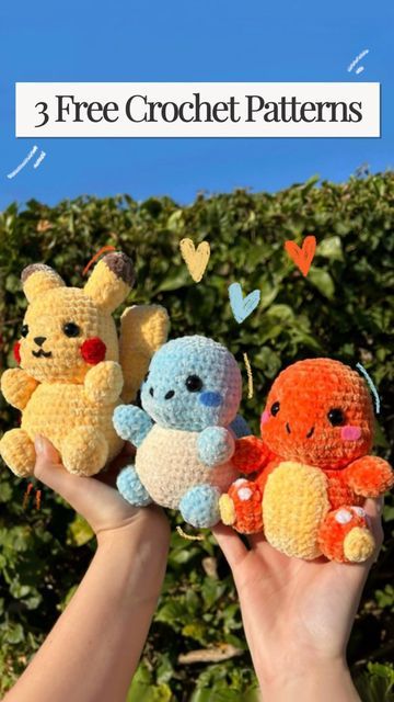 Crochet My Neighbor Totoro, Free Cute Amigurumi Patterns, How To Amigurumi Tutorials, Crochet Fluffy Amigurumi, Crochet Pokémon Pattern, Fluffy Crochet Patterns, Pokemon Free Crochet Patterns, Free Crochet Patterns Instagram, Instagram Crochet Pattern