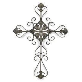 Cheung's 28.75-In H X 21-In W Cross With Scroll Design Metal Wall Sculpture Cross Wall Art, Small Wall Decor, Cross Wall, Cross Wall Decor, Wall Cross, Iron Cross, Metal Wall Sculpture, Crosses Decor, Metal Cross