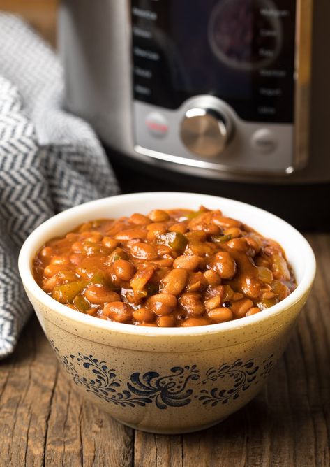 Best Instant Pot Baked Beans Recipe #ASpicyPerspective #pressurecooker #instantpot Pressure Cooker Baked Beans, Instant Pot Baked Beans, Baked Beans Recipe, A Spicy Perspective, Baked Bean Recipes, Vegan Recipes Videos, Beans Recipe, Instapot Recipes, Instant Pot Pressure Cooker