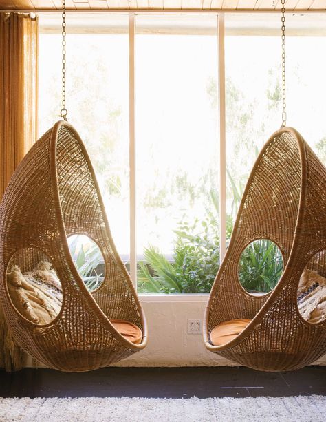 Here's How to Hang an Indoor Swing Indoor Hanging Chair, Hanging Chair Indoor, Indoor Swing Chair, Hanging Chair From Ceiling, Hanging Chairs, Indoor Swing, Ikea Chair, Relaxation Room, Indoor Chairs