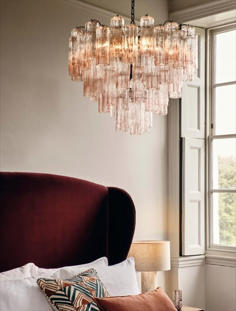 Parisian Lighting, Soho House Interiors, Nyc Apartment Design, Unique Chandelier, Statement Chandelier, Victorian Terrace House, Soho Home, Statement Chandeliers, Chandelier Bedroom